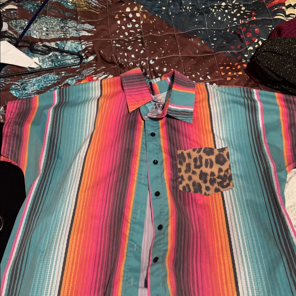 Button down colorful  shirt